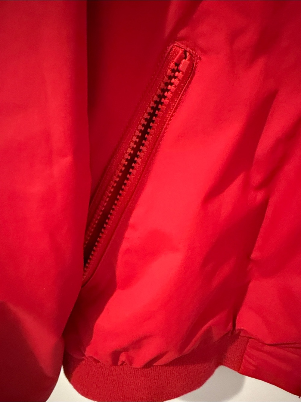 L.L. Bean Red mens' Zip Jacket with Plaid Collar - Picture 6 of 12